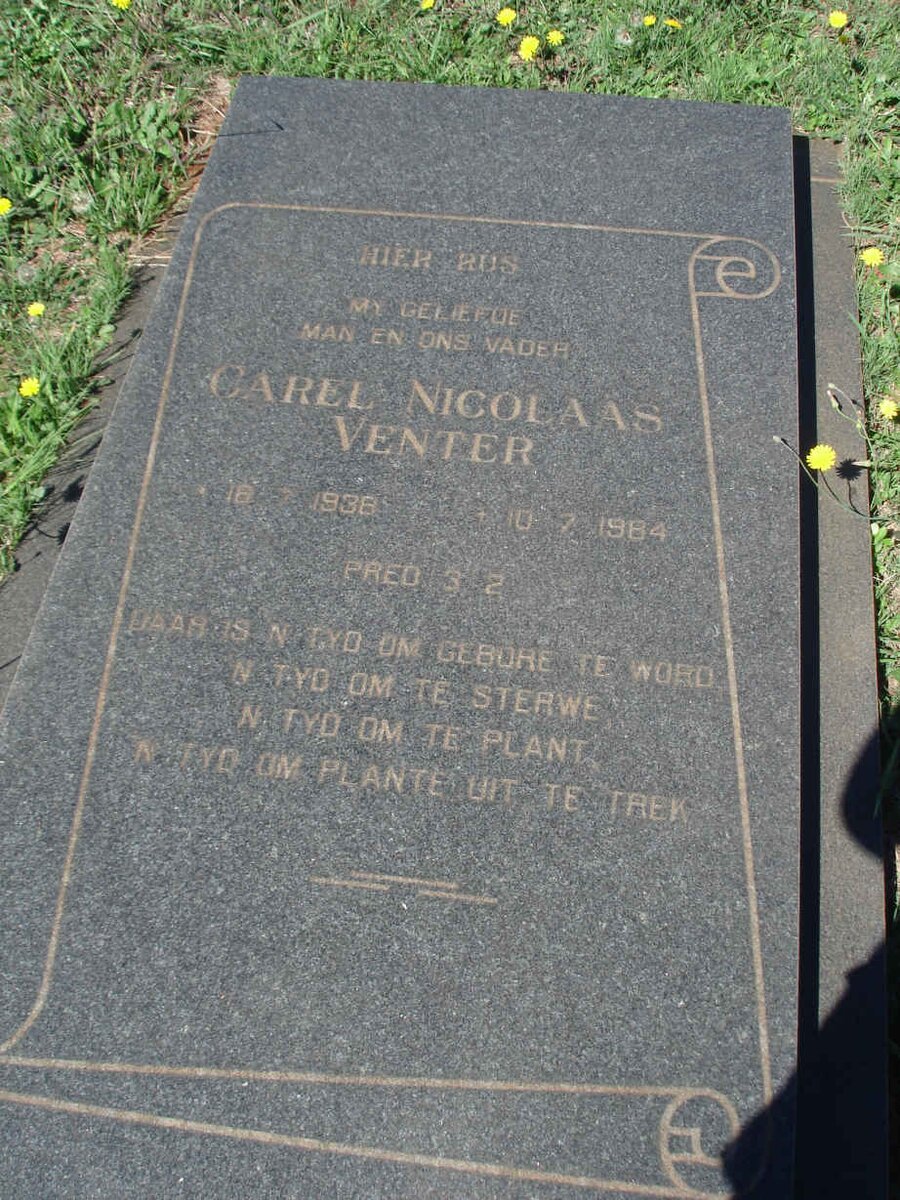 VENTER Carel Nicolaas 1936-1984
