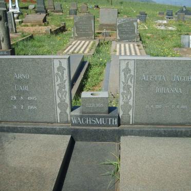 WACHSMUTH Arno Carl 1905-1988 &amp; Aletta Jacoba Johanna 1910-1981