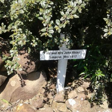 SIMPSON John Rhind &amp; Mrs. -1917