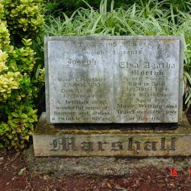 MARSHALL Joseph 1910-1996 &amp; Elsa Agatha SWAN 1914-1993