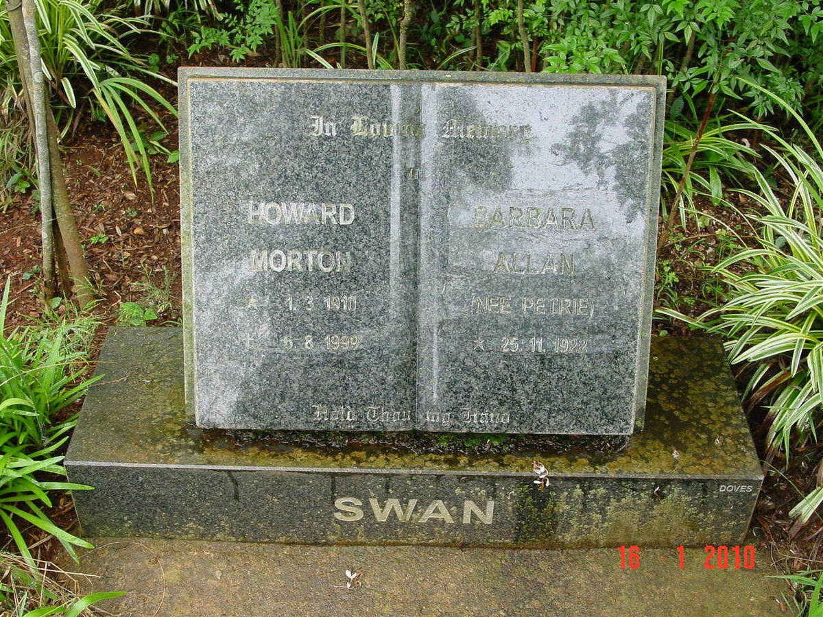 SWAN Howard Morton 1911-1999 &amp; Barbara Allan PETRIE 1922-