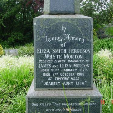 MORTON Eliza Smith Ferguson Whyte 1872-1963