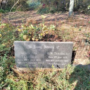 TEASDALE G.W. 1875-1963 & Lydia Ada 1879-1967
