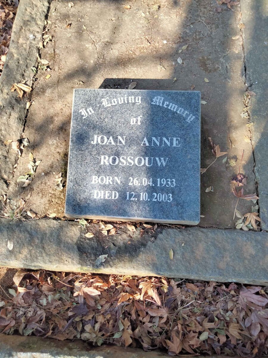 ROSSOUW Joan Anne 1933-2003