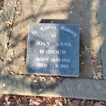 ROSSOUW Joan Anne 1933-2003