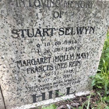 HILL Stuart Selwyn 1914-1980 & Margaret Mary Francis REIN 1914-2001