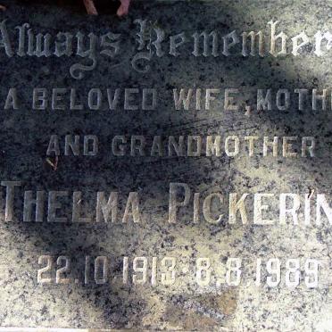 PICKERING Thelma 1913-1989