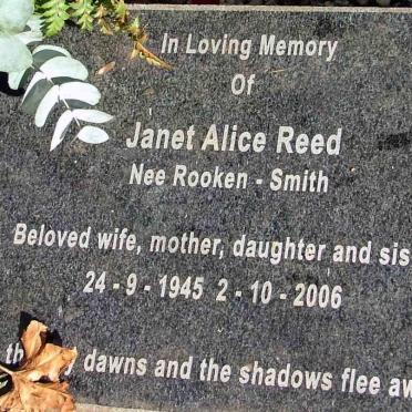 REED Janet Alice nee ROOKEN-SMITH 1945-2006