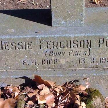 POTTER Jessie Ferguson nee PHILO 1908-1991