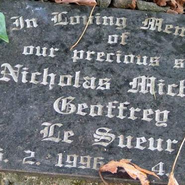SUEUR Nicholas Michael Geoffrey, le 1996-1996