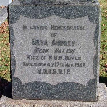 DOVLE Neta Audrey nee DALES -1940