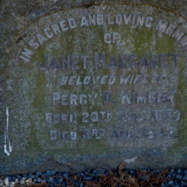 KIMBER Janet Margaret 1873-1949