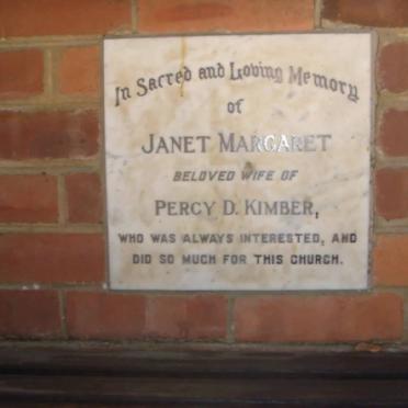 KIMBER Janet Margaret 1873-1949