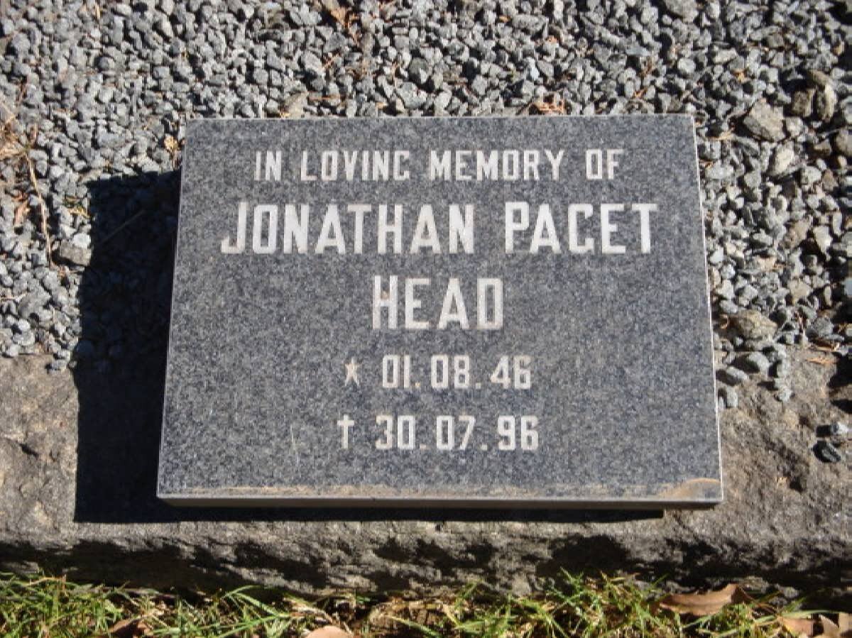 HEAD Jonathan Paget 1946-1996