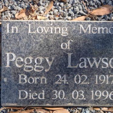 LAWSON Peggy 1917-1996