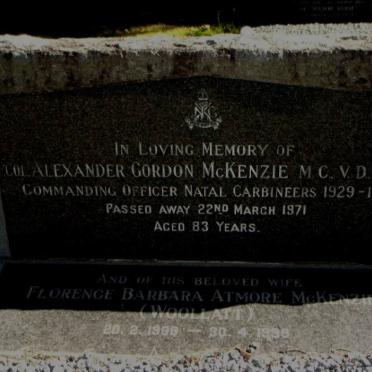 McKENZIE Alexander Gordon -1971 &amp; Florence Barbera Atmore WOOLLATT 1908-1998