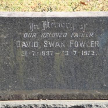 FOWLER David Swann 1897-1973