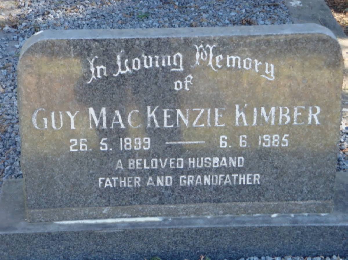 KIMBER Guy MacKenzie 1899-1985