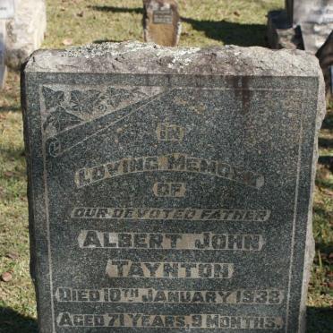 TAYNTON Albert John  -1938