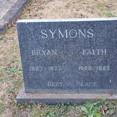 SYMONS Bryan 1887-1977 &amp; Faith 1900-1969