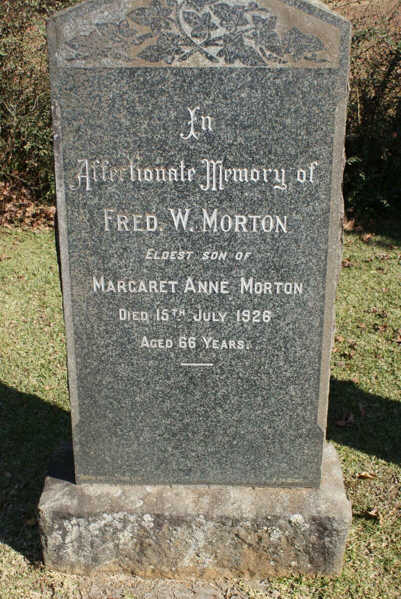 MORTON Fred. W. -1926