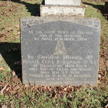 RAWLINSON Clive 1920-1943