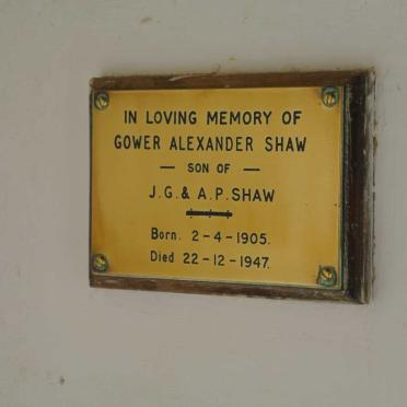 SHAW Gower Alexander 1905-1947
