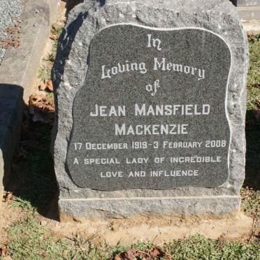 MACKENZIE Jean Mansfield 1919-2008