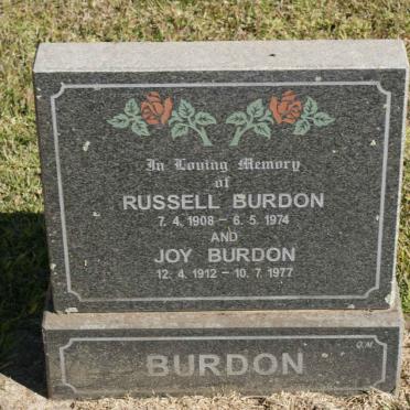 BURDON Russell 1908-1974 &amp; Joy 1912-1977