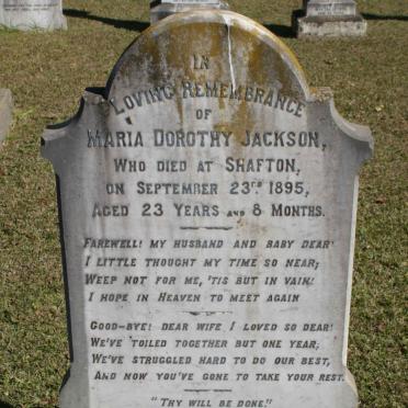JACKSON Maria Dorothy -1895