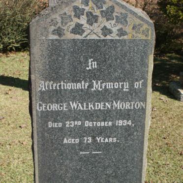 MORTON George Walkden -1934