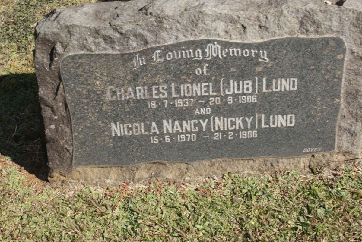 LUND Charles Lionel 1937-1986 :: LUND Nicola Nancy 1970-1986