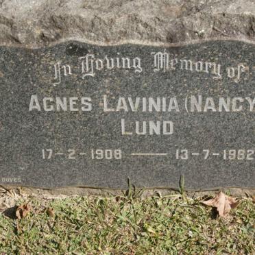 LUND Agnes Lavinia 1908-1982