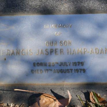 ADAMS Francis Jasper, Hamp 1979-1979