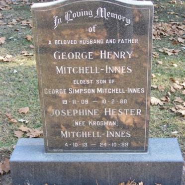 MITCHELL-INNES George Henry 1909-1988 &amp; Josephine Hester KROGMAN 1913-1999
