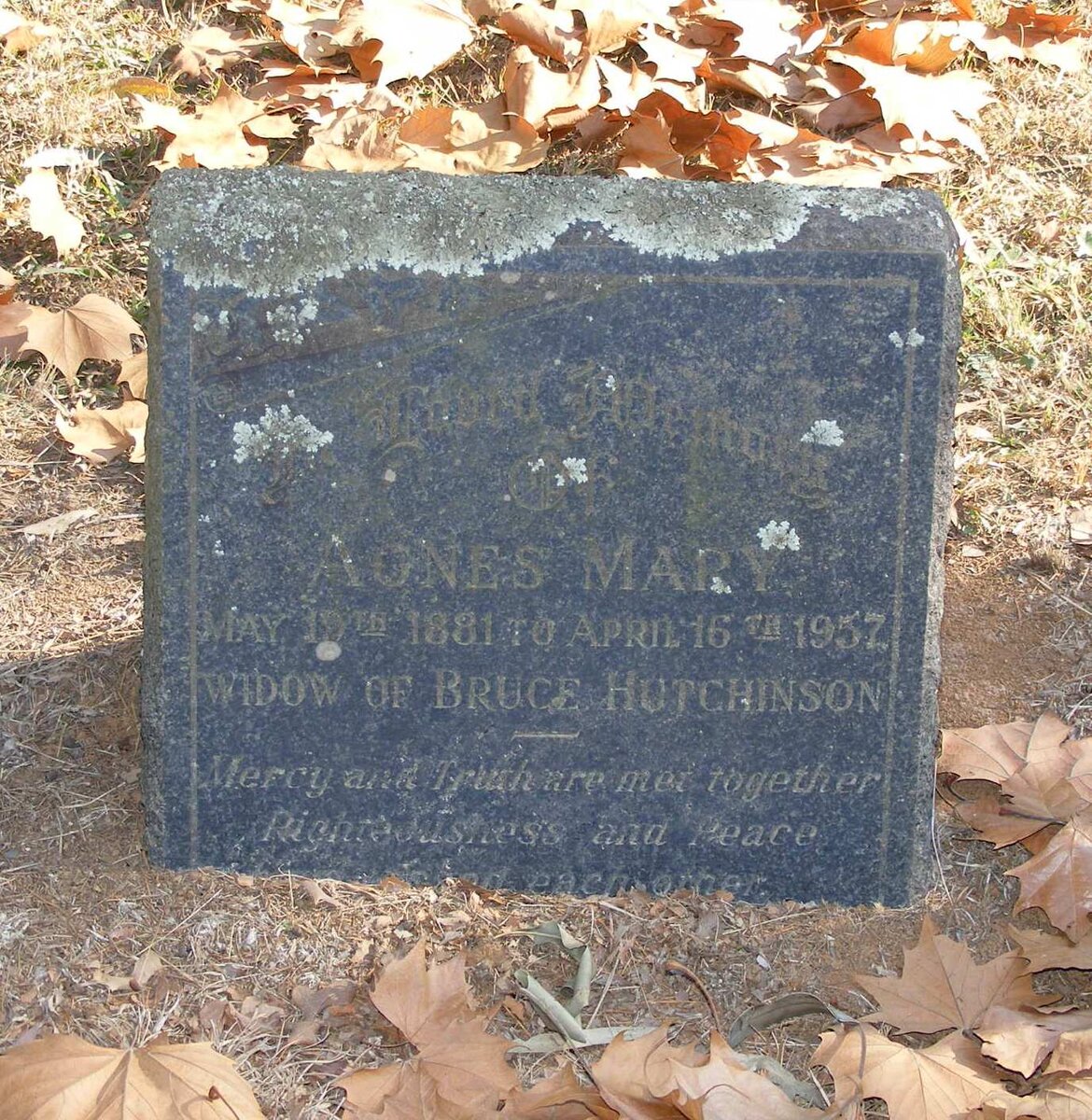 HUTCHINSON Agnes Mary 1881-1957