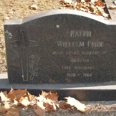 PRIDE Ralph William 1908-1968