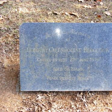 HEDGCOCK Dorothy Gwendoline -1979