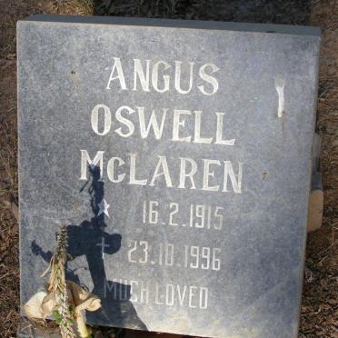 MCLAREN Angus Oswell 1915-1996