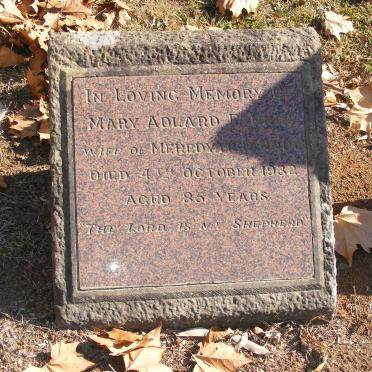 FANNIN Mary Adlard -1932