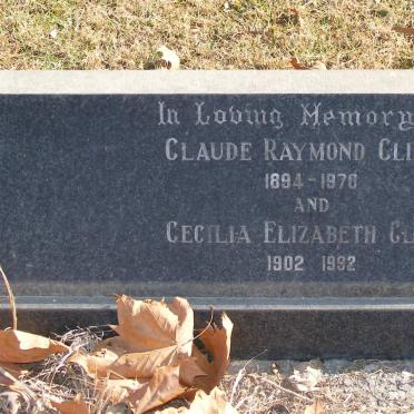 CLIFFE Claude Raymond 1894-1970 &amp; Cecilia Elizabeth 1902-1992