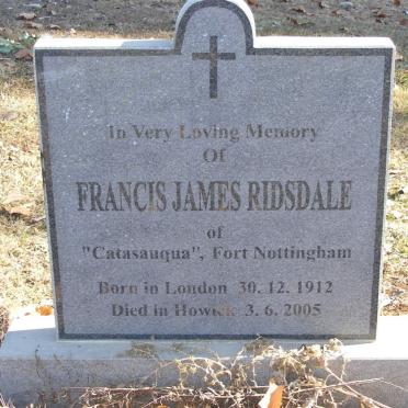 RIDSDALE Francis James 1912-2005