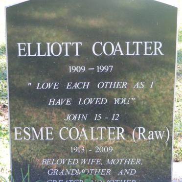 COALTER Elliott 1909-1997 &amp; Esme nee RAW 1913-2009