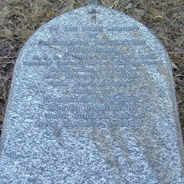 ROBINSON Frederick Augustine 1870-1906 :: ROBINSON Gwenllian Rogers Austin 1902-1907