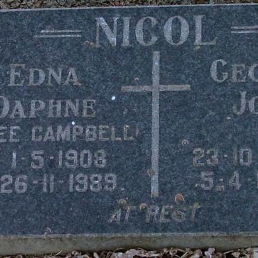 NICOL George John 1907-1992 &amp; Edna Daphne CAMPBELL 1908-1989