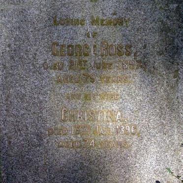 ROSS George -1897 &amp; Christina -1896