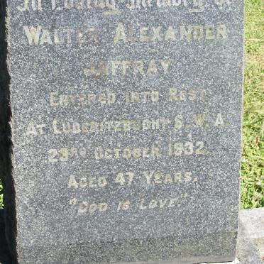 JAFFRAY Walter Alexander - 1932