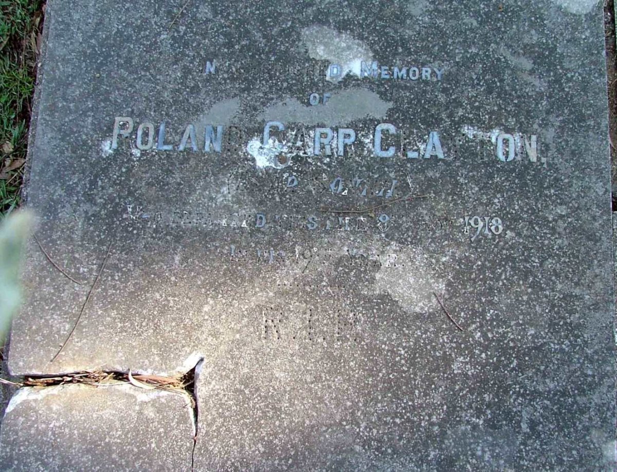 CLAYTON Roland Carr -1918