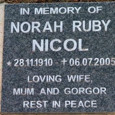 NICOL Norah Ruby 1910-2005