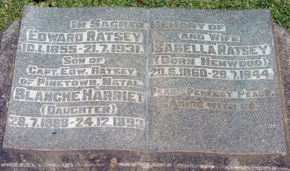RATSEY Edward 1855-1931 &amp; Isabella HENWOOD 1860-1944 :: RATSEY Blanche Harriet 188?-1893